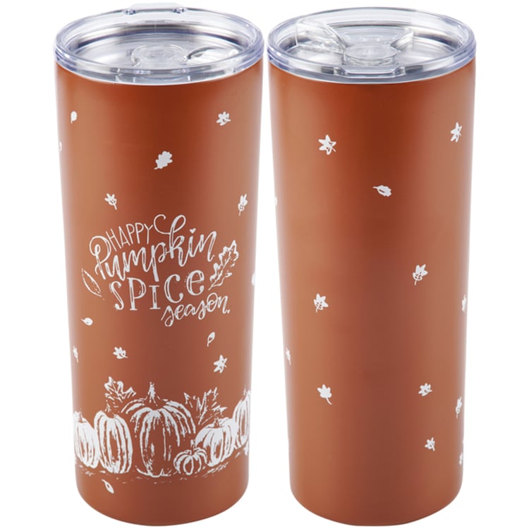 primitives by kathy Happy Pumpkin Spice Coffee Tumbler