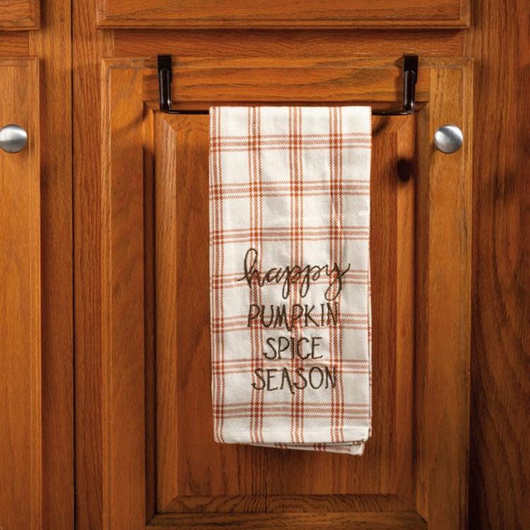 Primitives By Kathy Happy Pumpkin Spice Season Plaid Kitchen Towel