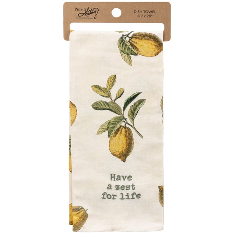 Primitives By Kathy Have A Zest For Life Kitchen Towel