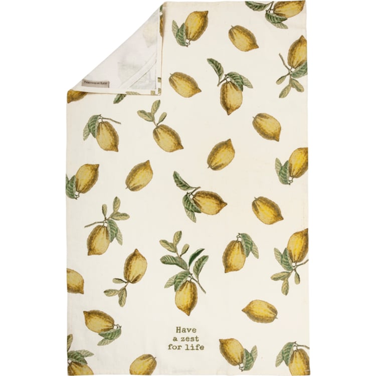 Primitives By Kathy Have A Zest For Life Kitchen Towel