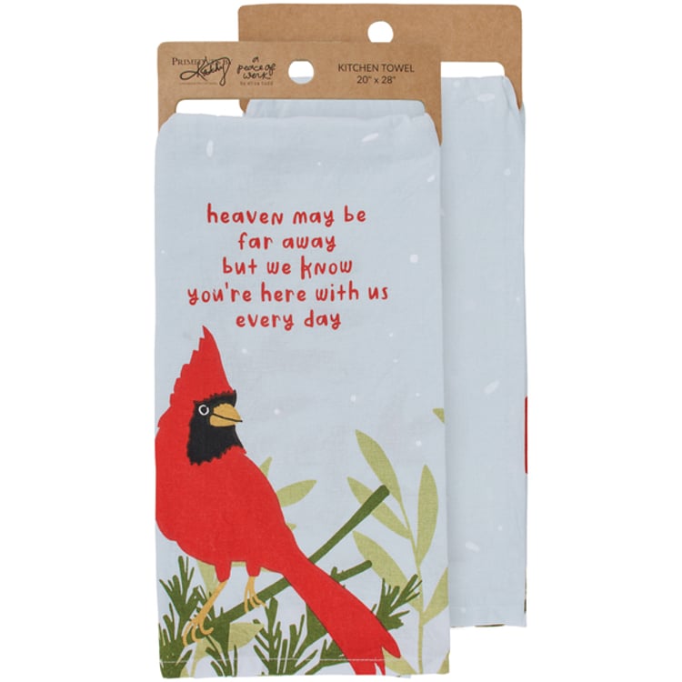 primitives by kathy Here With Us Every Day Kitchen Towel