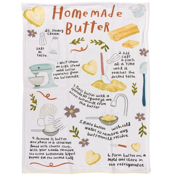 Primitives By Kathy Homemade Butter Recipe Kitchen Towel