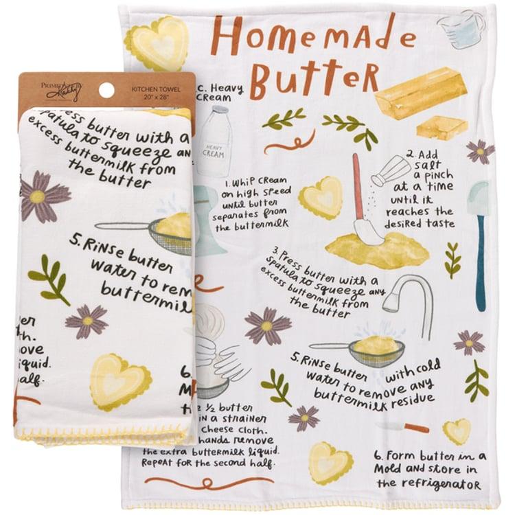 primitives by kathy Homemade Butter Recipe Kitchen Towel