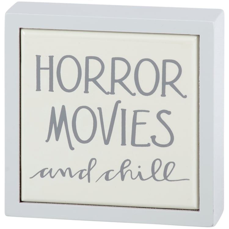 primitives by kathy Horror Movies And Chill Box Sign Mini