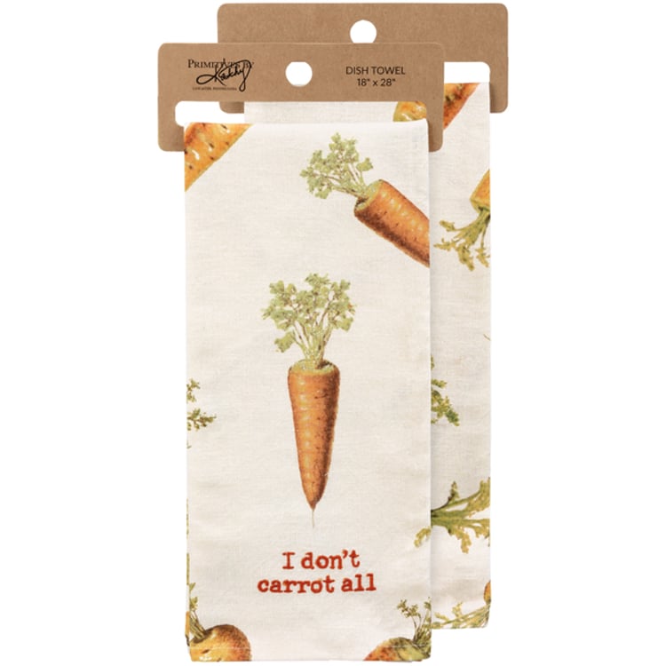 primitives by kathy I Don't Carrot All Kitchen Towel