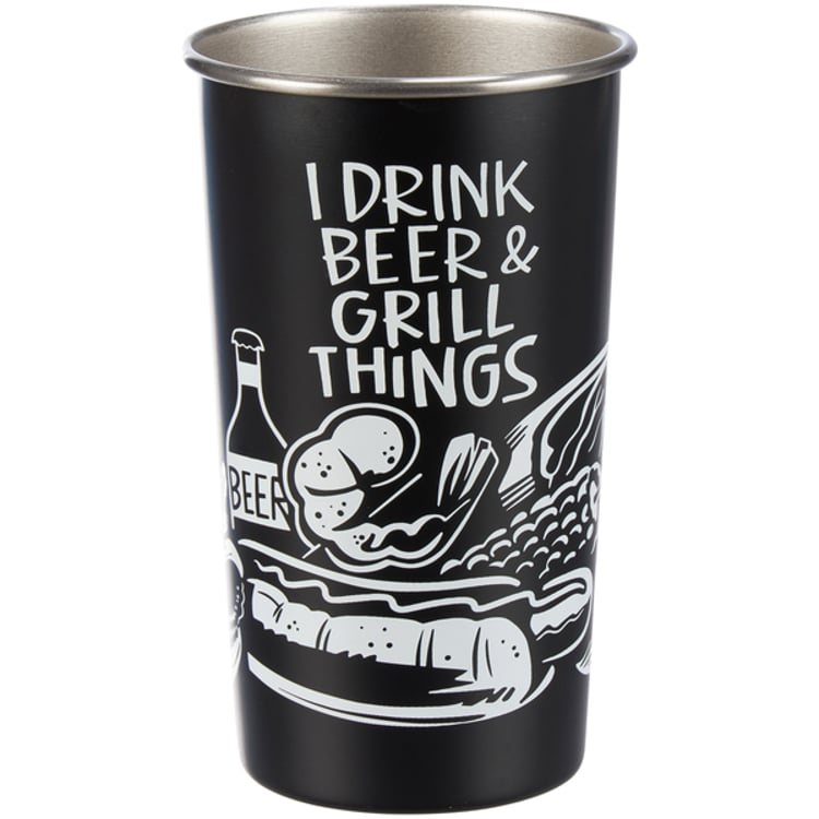 Primitives By Kathy I Drink Beer & Grill Things Tumbler