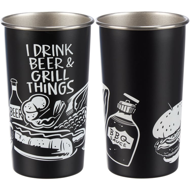 primitives by kathy I Drink Beer & Grill Things Tumbler