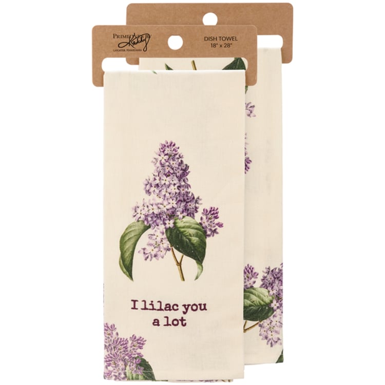 primitives by kathy I Lilac You A Lot Kitchen Towel
