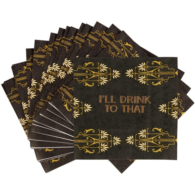 Primitives By Kathy I'll Drink To That Beverage Napkin