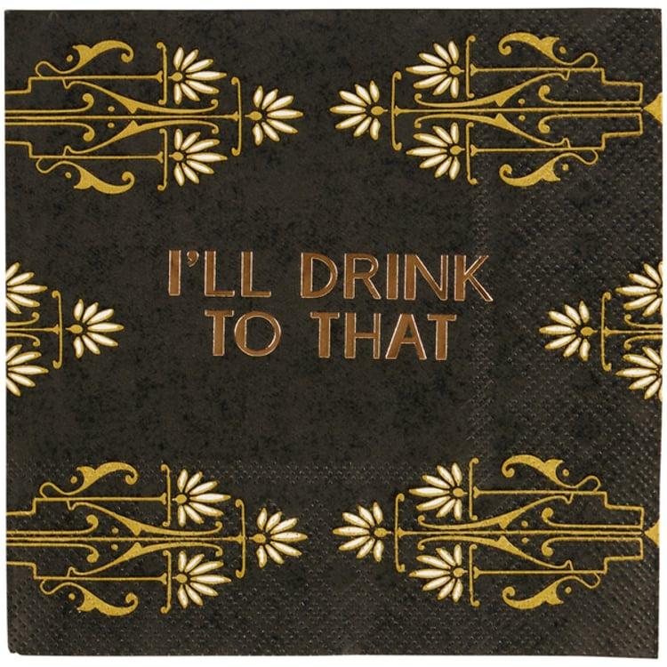 Primitives By Kathy I'll Drink To That Beverage Napkin