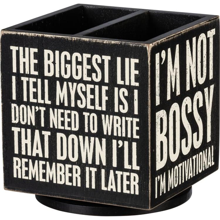 Primitives By Kathy I'll Remember It Later Pencil Holder