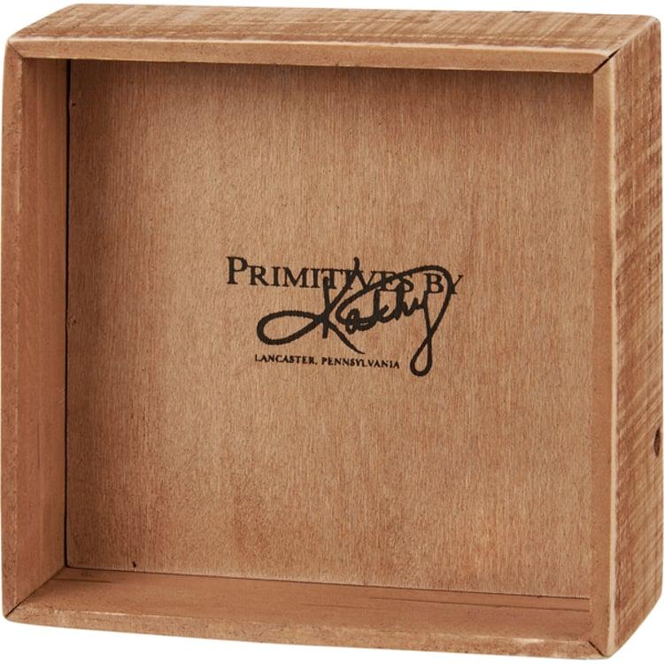 Primitives By Kathy I Love Us Natural Inset Box Sign