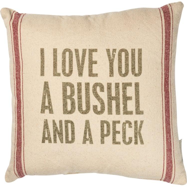 primitives by kathy I Love You A Bushel And A Peck Pillow