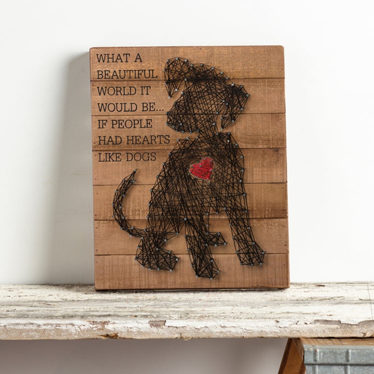 Primitives By Kathy If People Had Hearts Like Dogs String Art