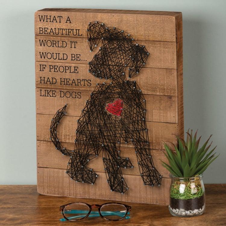 Primitives By Kathy If People Had Hearts Like Dogs String Art