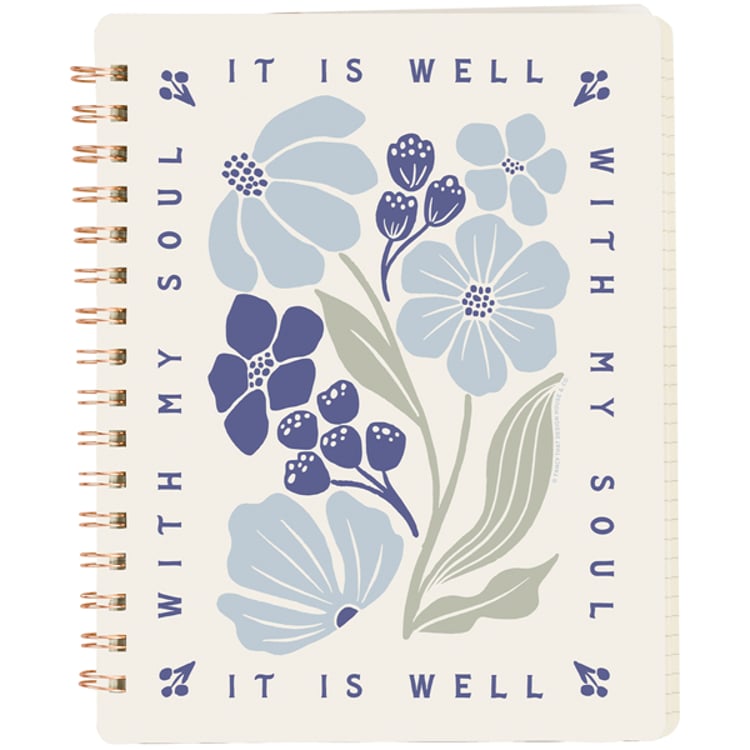 Primitives By Kathy It Is Well With My Soul Spiral Notebook