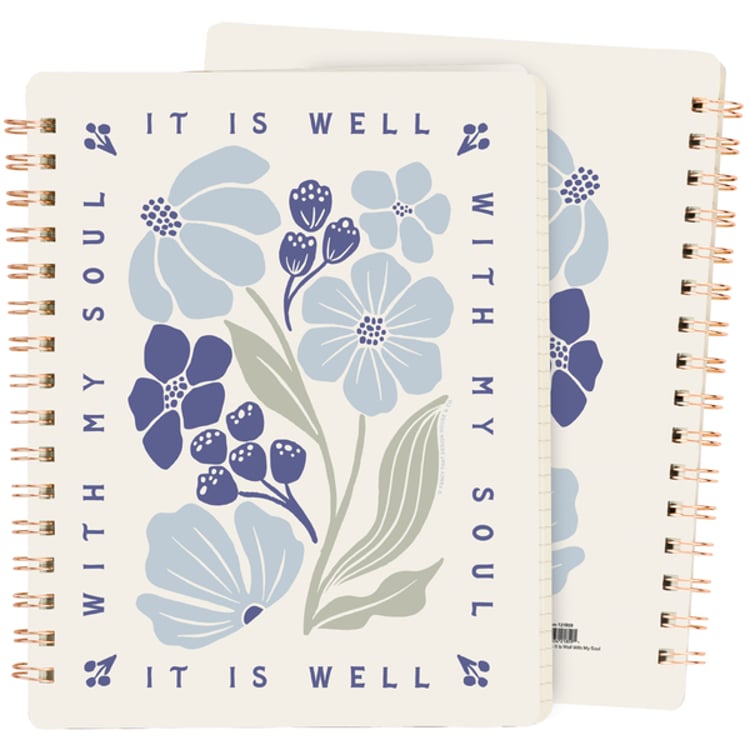 primitives by kathy It Is Well With My Soul Spiral Notebook