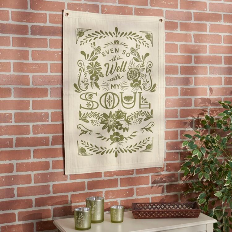Primitives By Kathy It Is Well With My Soul Wall Banner