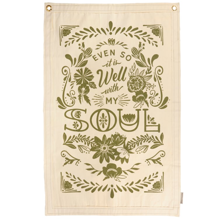 primitives by kathy It Is Well With My Soul Wall Banner
