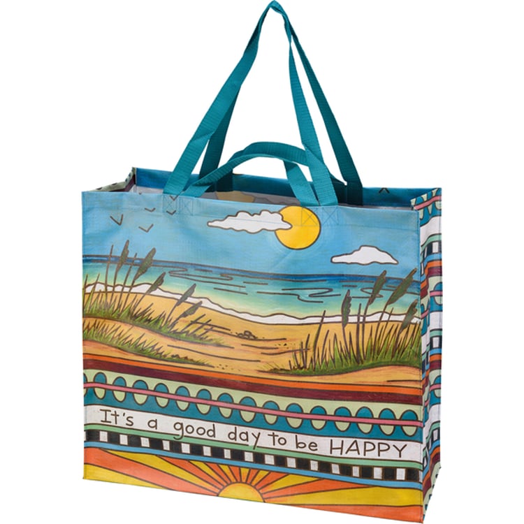 Primitives By Kathy It's A Good Day To Be Happy Shopping Tote