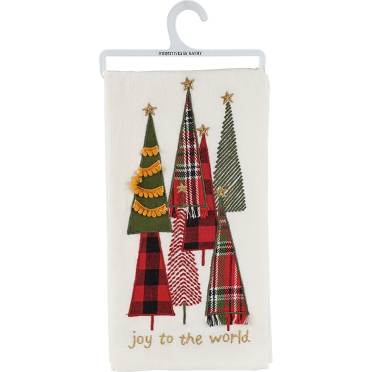 Primitives By Kathy Joy To The World Tree Kitchen Towel