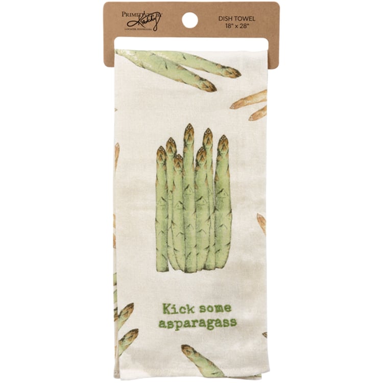Primitives By Kathy Kick Some Asparagass Kitchen Towel