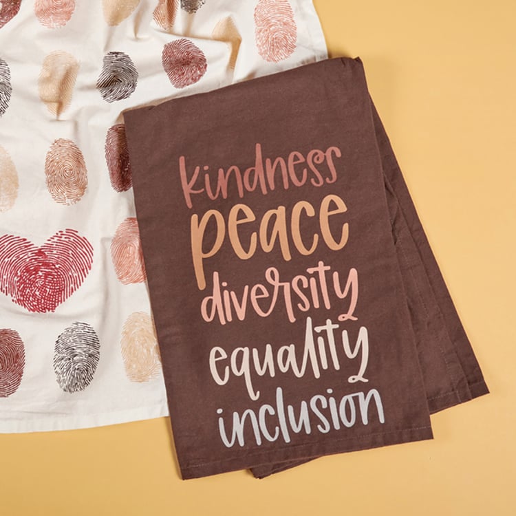 Primitives By Kathy Kindness Peace Diversity Kitchen Towel
