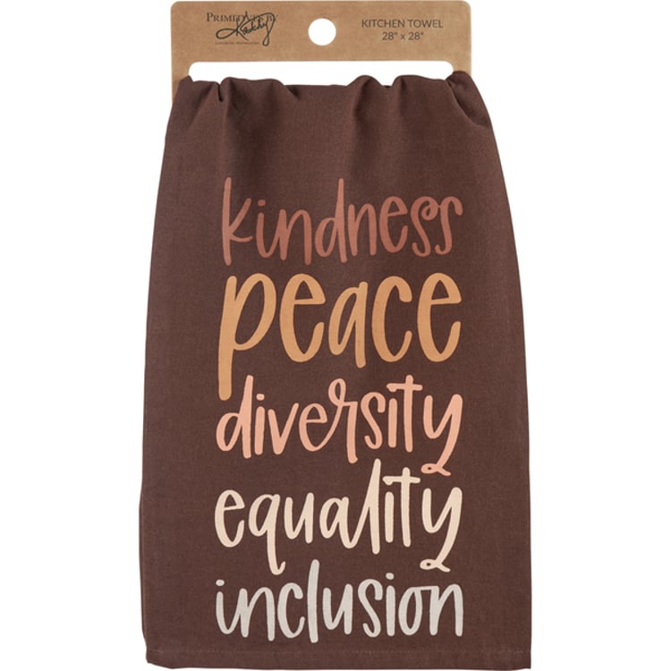 Primitives By Kathy Kindness Peace Diversity Kitchen Towel