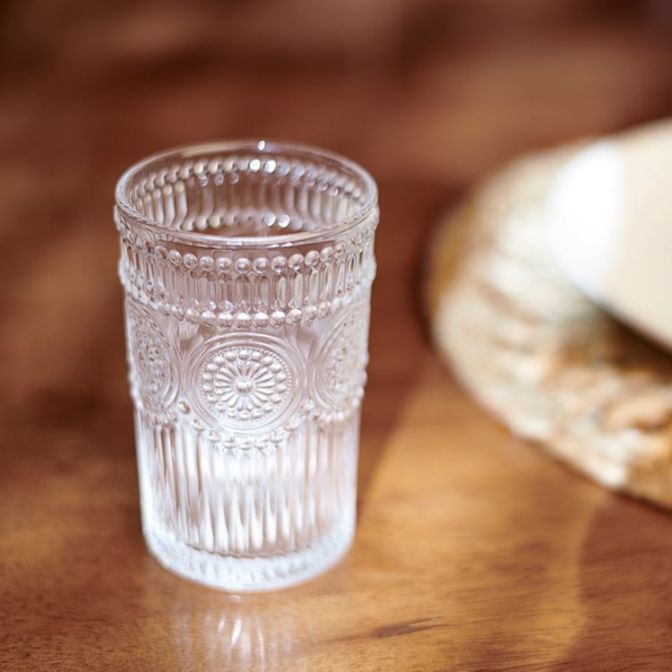 Primitives By Kathy Large Medallion Vintage Drinking Glass