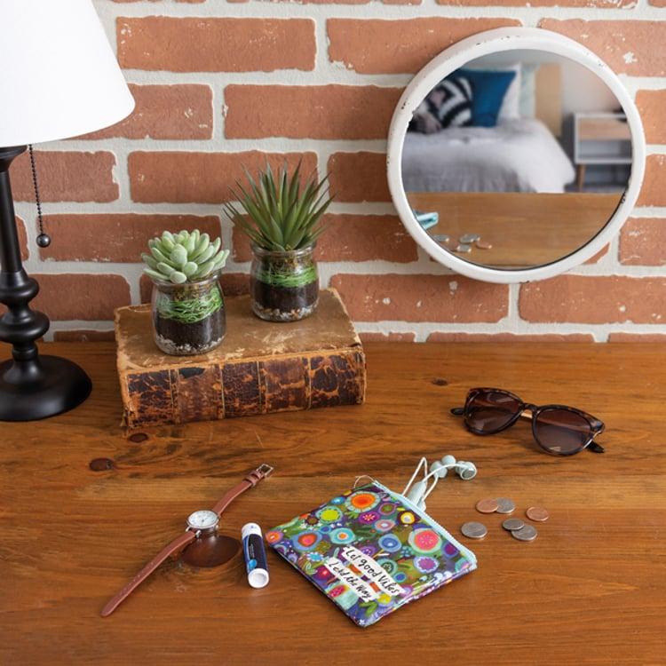 Primitives By Kathy Let Good Vibes Lead The Way Zipper Wallet