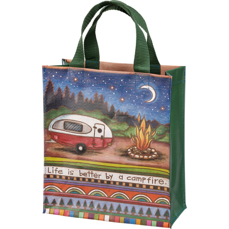 Primitives By Kathy Life Is Better By A Campfire Daily Tote
