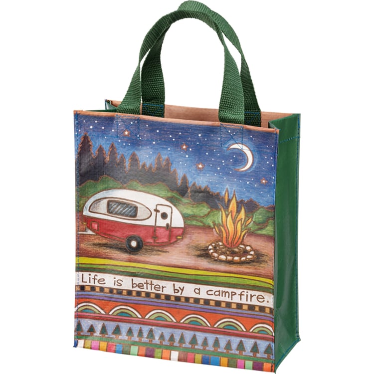 primitives by kathy Life Is Better By A Campfire Daily Tote