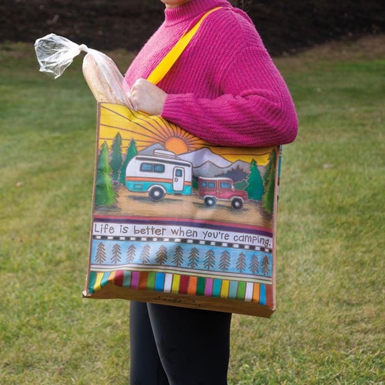 Primitives By Kathy Life Is Better When You're Camping Market Tote