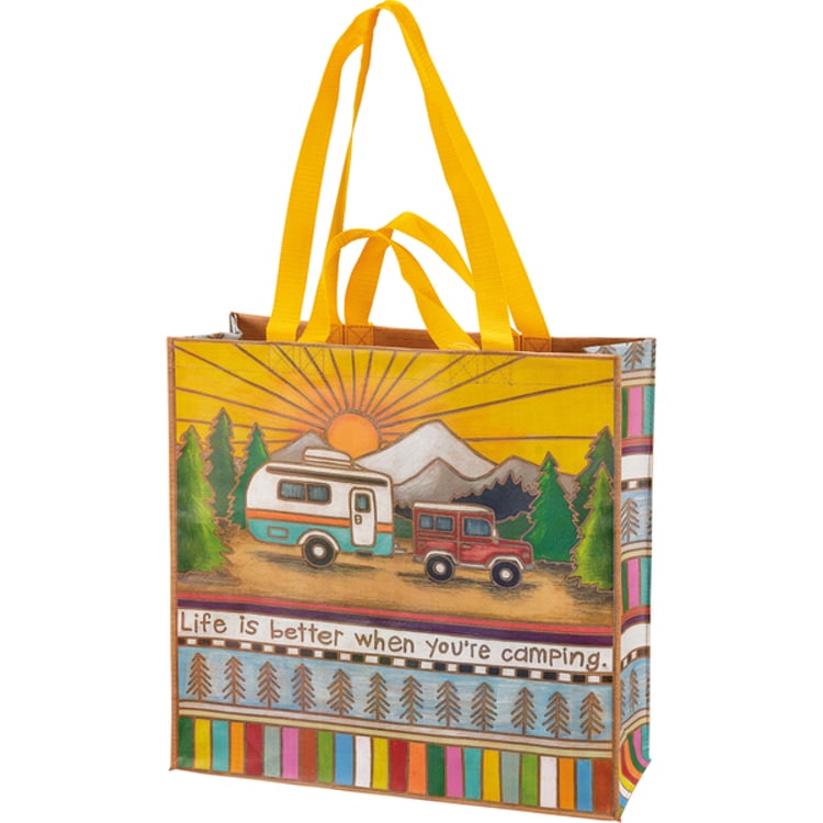 Primitives By Kathy Life Is Better When You're Camping Market Tote