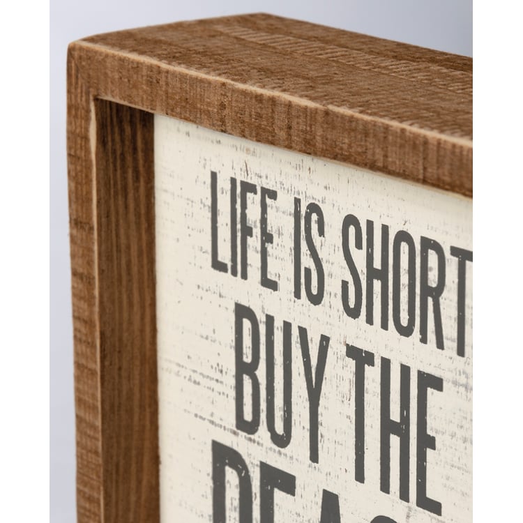 Primitives By Kathy Life Is Short Buy The Beach House Inset Box Sign