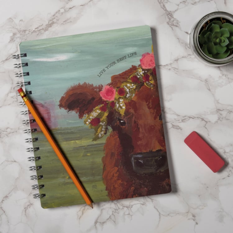 Primitives By Kathy Live Your Best Life Spiral Notebook