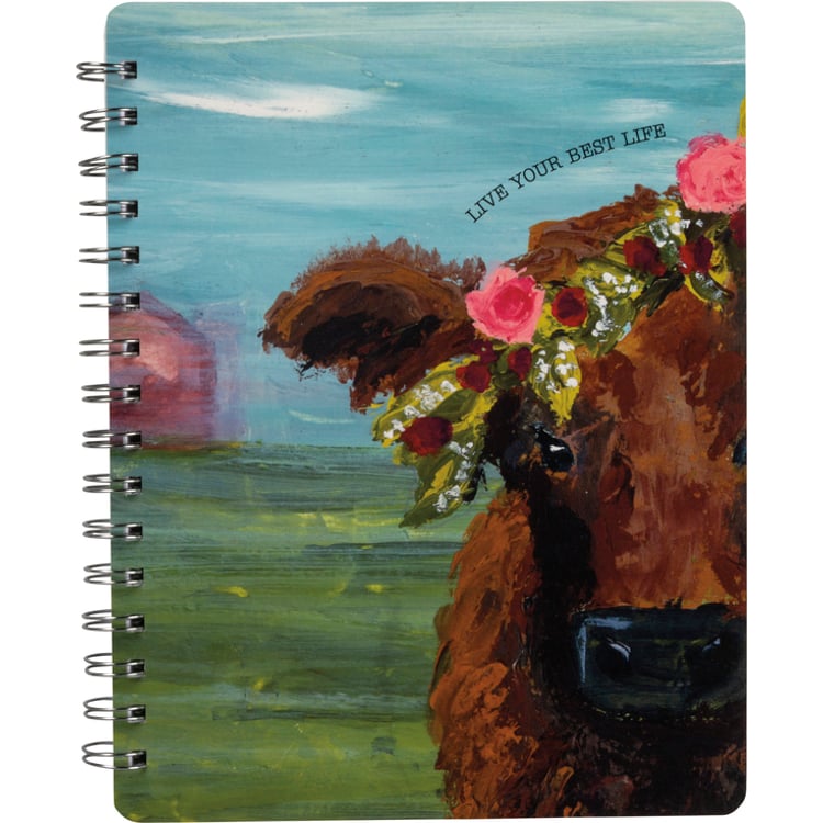 Primitives By Kathy Live Your Best Life Spiral Notebook