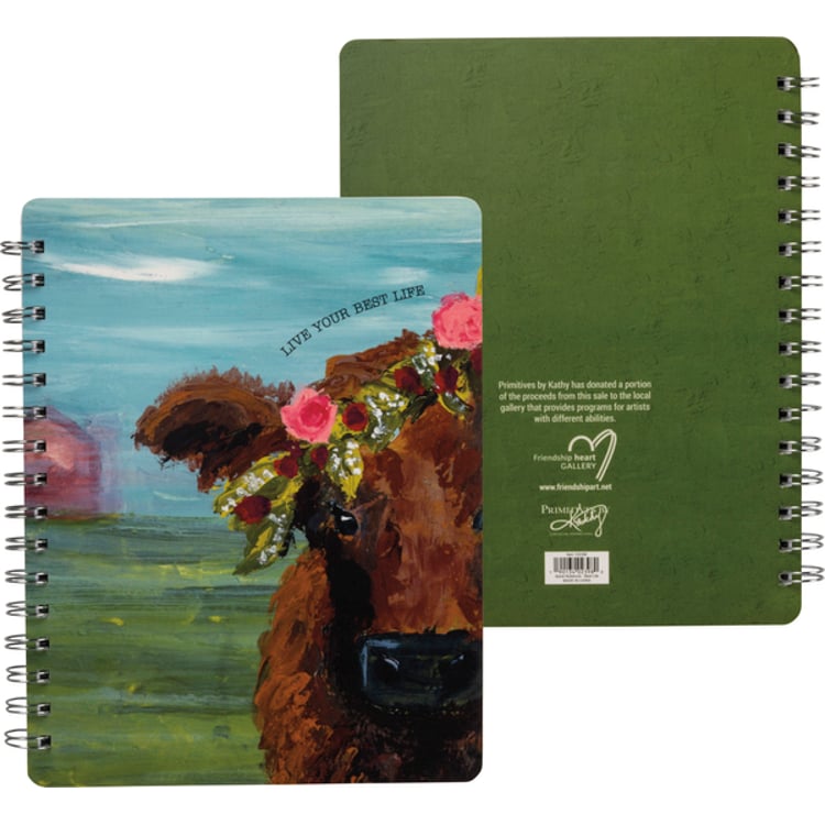 primitives by kathy Live Your Best Life Spiral Notebook