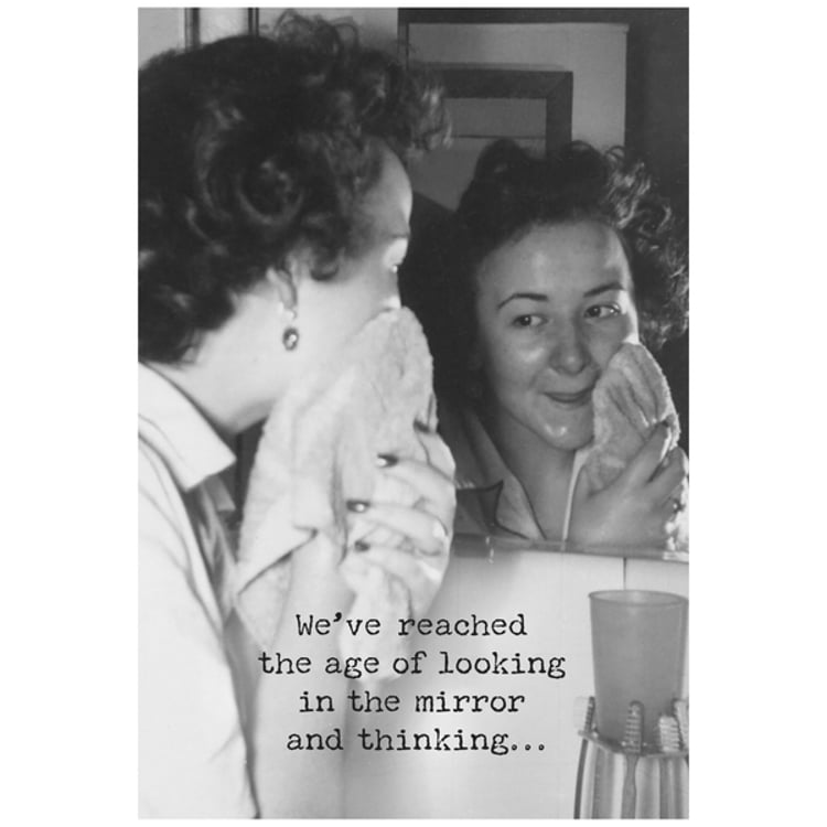 primitives by kathy Looking In The Mirror Greeting Card