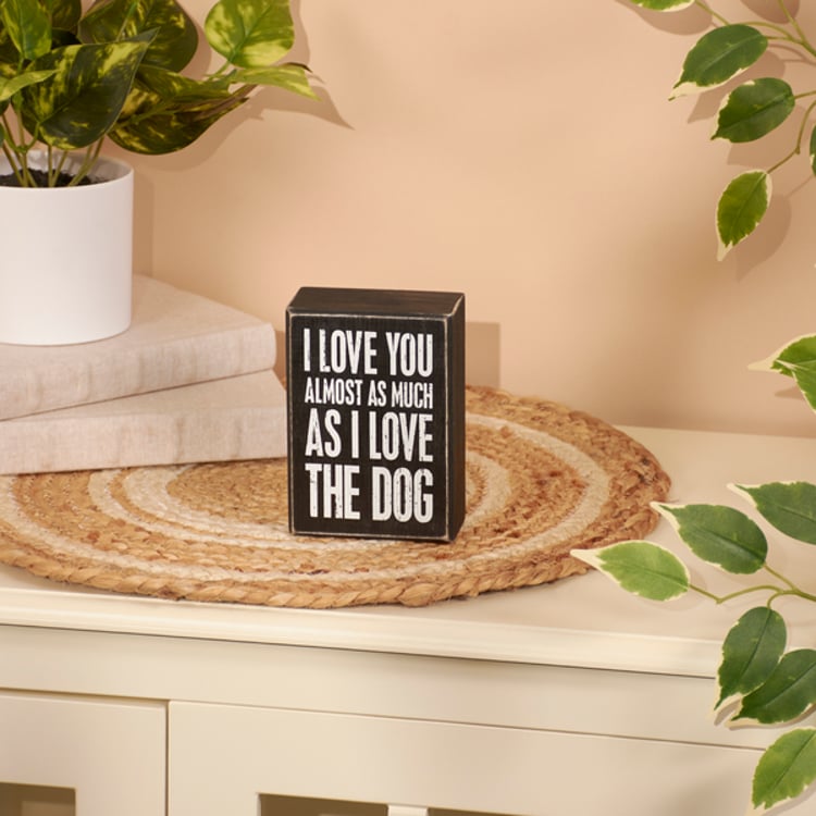 Primitives By Kathy Love You Almost As Much Box Sign