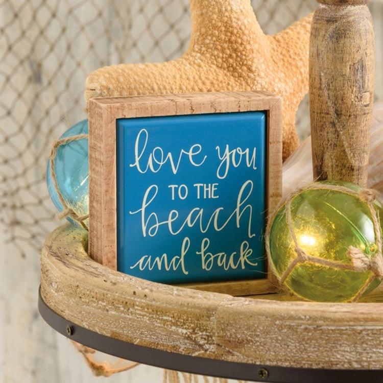 Primitives By Kathy Love You To The Beach And Back Box Sign Mini