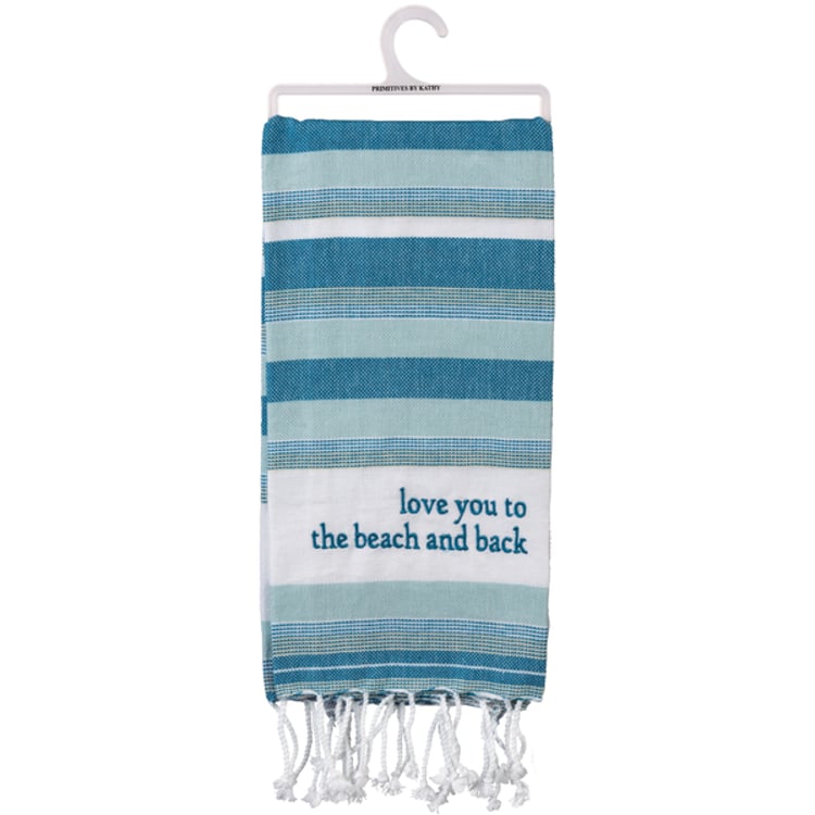 Primitives By Kathy Love You To The Beach And Back Kitchen Towel
