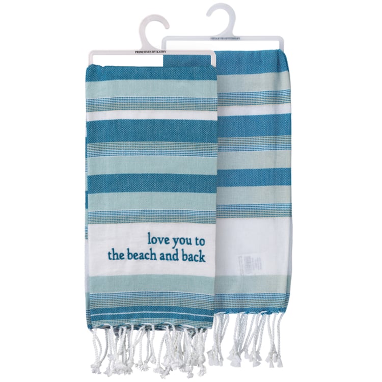 primitives by kathy Love You To The Beach And Back Kitchen Towel