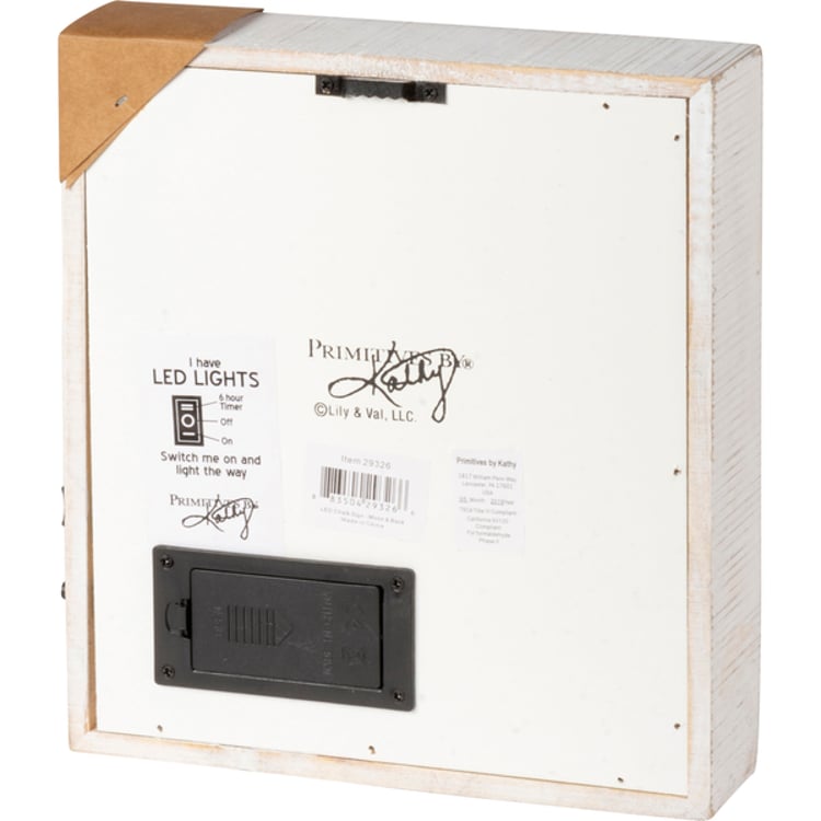 Primitives By Kathy Love You To The Moon And Back Lighted Chalk Sign