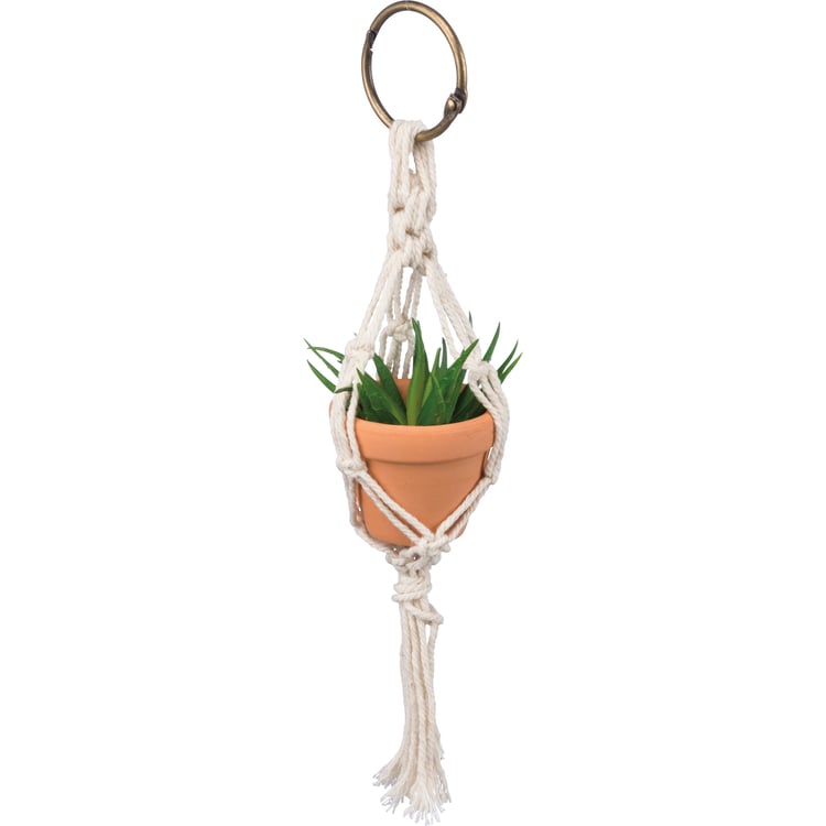 primitives by kathy Macrame Plant Hanger Car Mirror Accessory