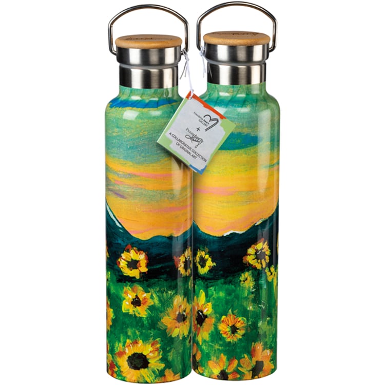 primitives by kathy Make It Happen Sunflower Insulated Bottle