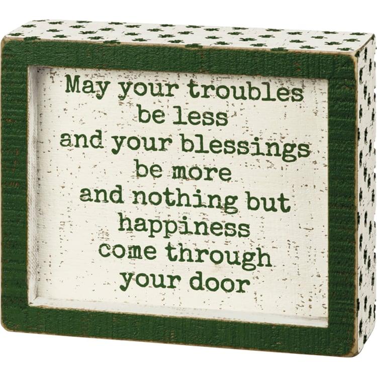 primitives by kathy May Your Blessings Be More Inset Box Sign