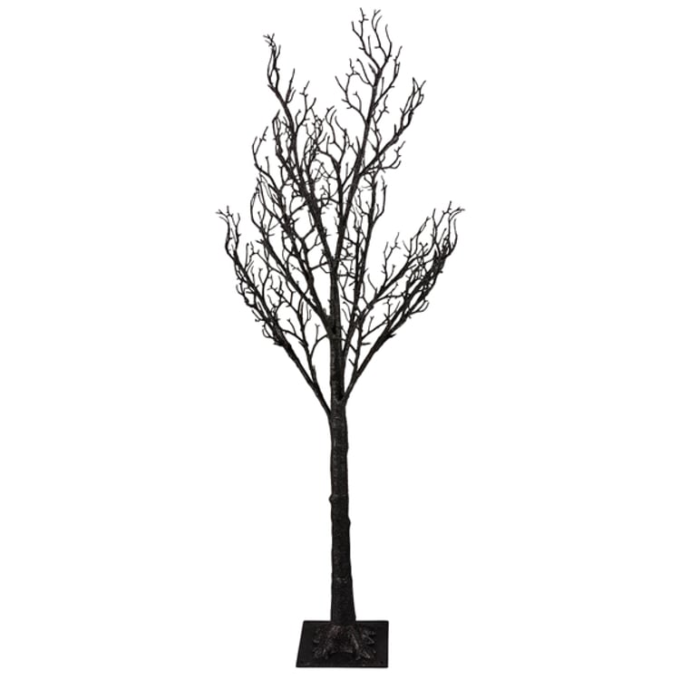 Primitives By Kathy Medium Lighted Black Glitter Tree