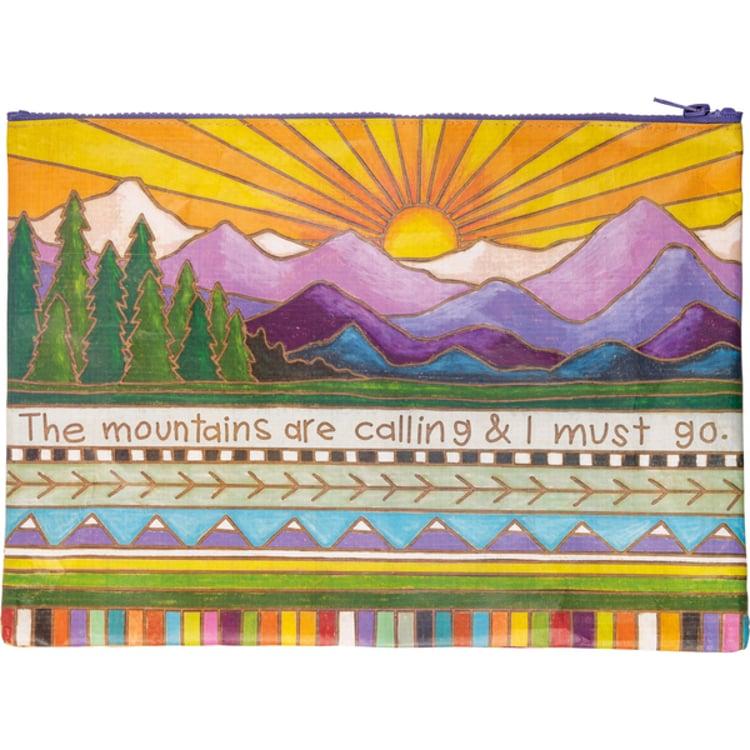 Primitives By Kathy Mountains Are Calling I Must Go Zipper Folder