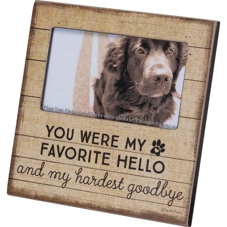 primitives by kathy My Favorite Hello Hardest Goodbye Photo Frame